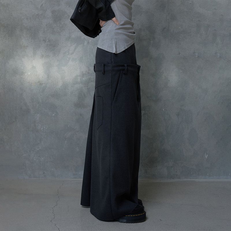 DOUBLE WAIST MAXI SKIRT