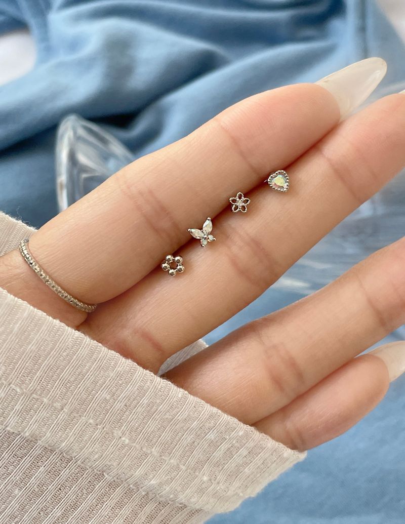 [4 set] mini garden piercing set