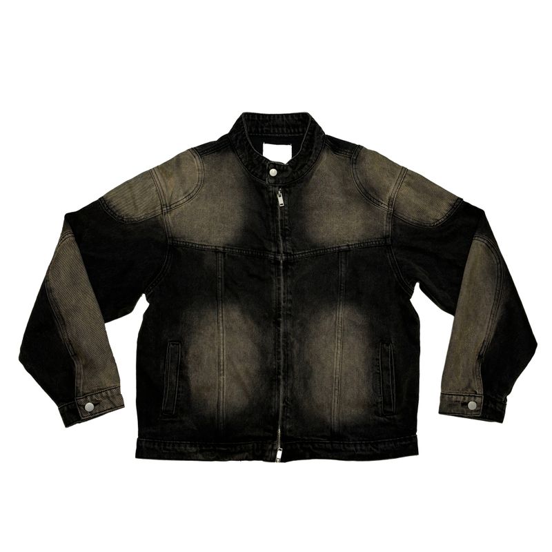Denim biker jacket