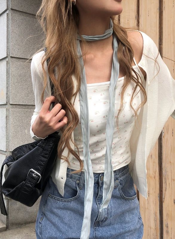Theco Round Button Knit Cardigan