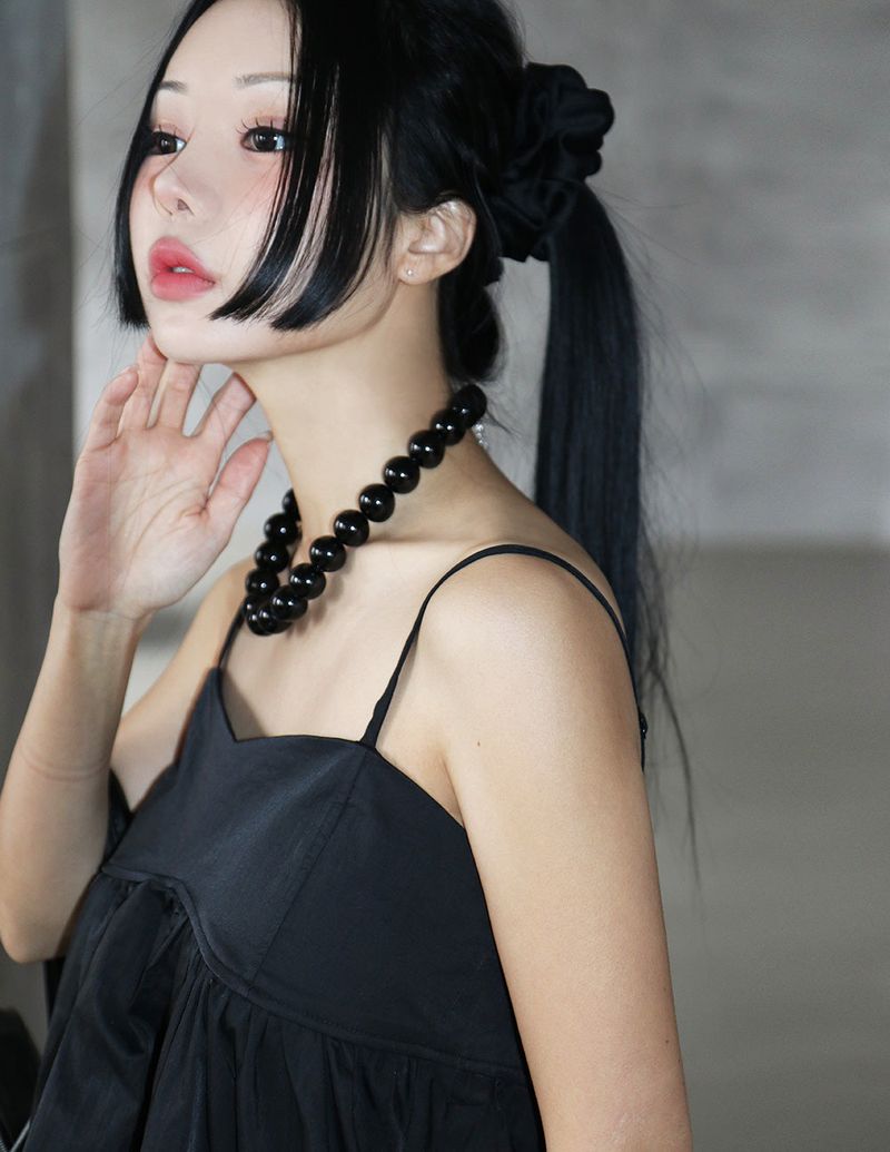 Delight-J（ディライトジェイ）の「18 mm Black Pearl Ball Necklace（Accessories）」