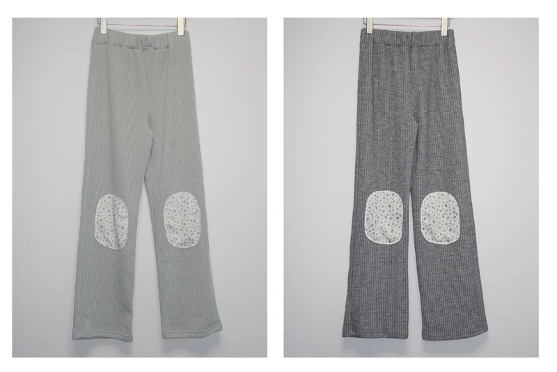 floral patch pants