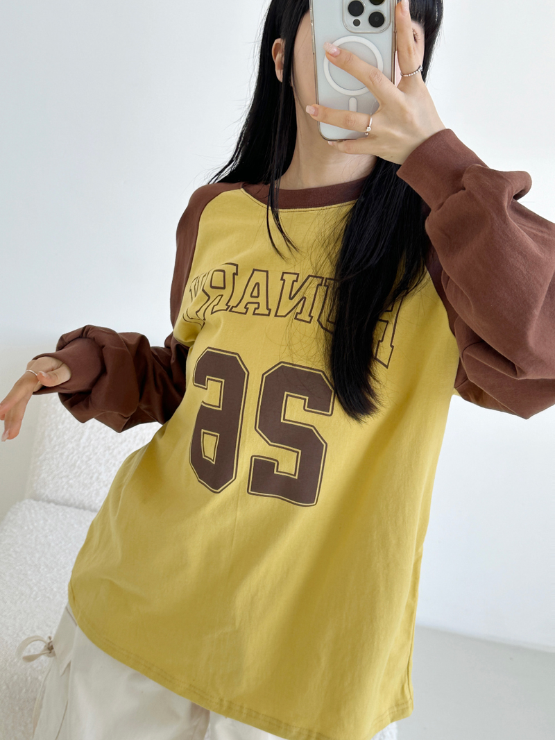 CCORTTI（コルッティ）の「COLOR BLOCK RAGLAN OVERFIT💛🤎💙🖤 - 3 COLORS（Tops）」