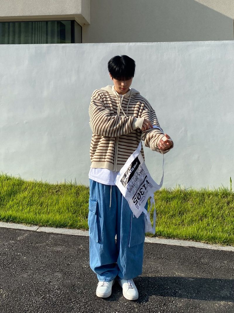 Big Pocket Balloon Cargo Denim Pants 2C