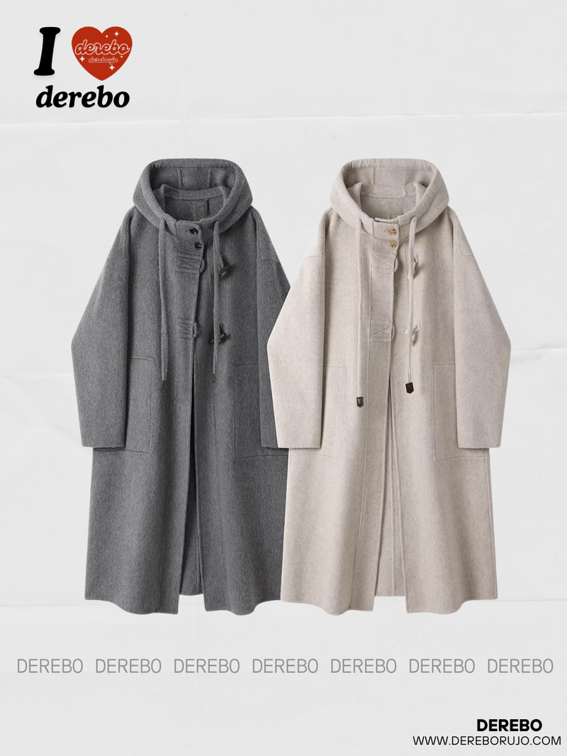 standard wool hooded long coat