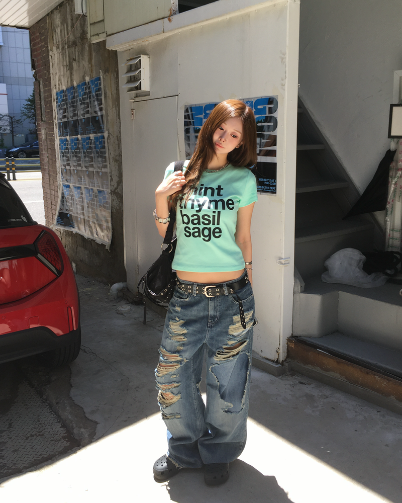 ヴィンテージダメージデニムパンツ