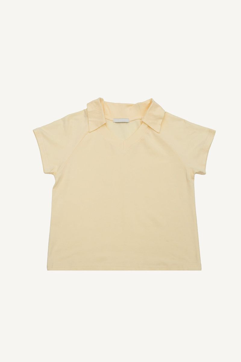V-collar crop top