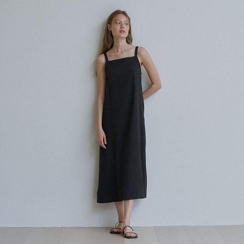 Demure back banding dress