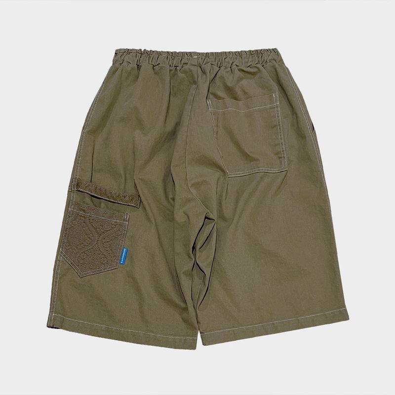 bio jacquard pocket shorts_beige