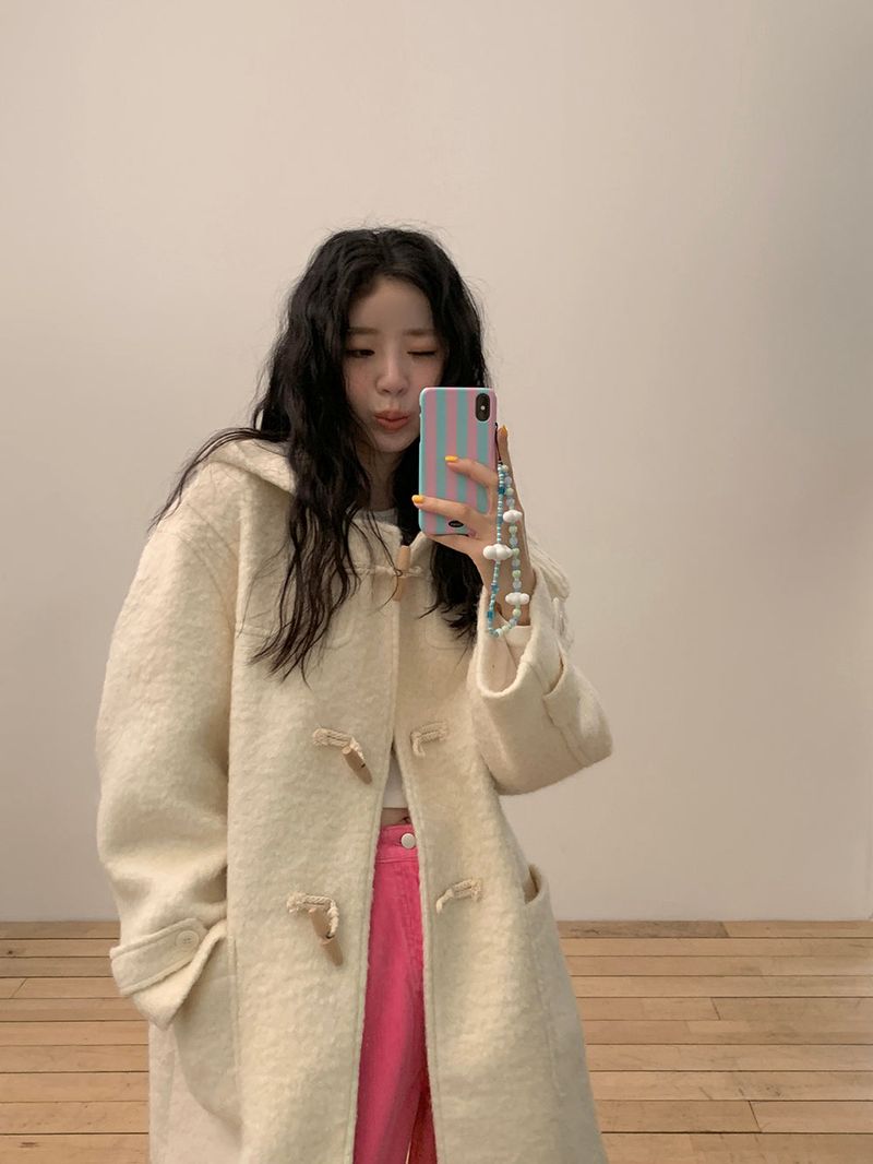 [MADE] Toit wool alpaca handmade toggle hood coat