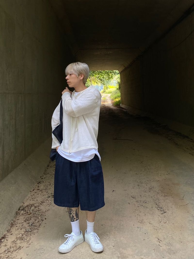 Denim Balloon Half Pants 2C