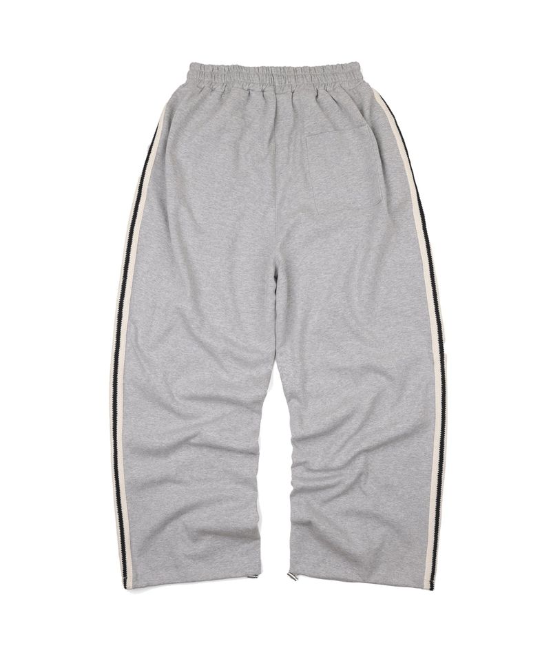 Track Line Pintuck Sweatpants - Gray