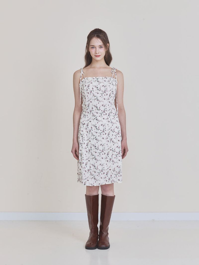 Frill midi dress (Ivory)
