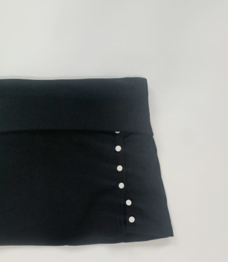 skirly button low-waist skirt (black)