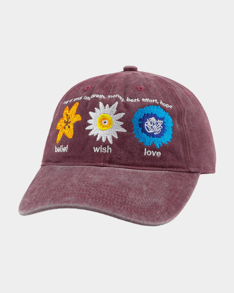 NATIVITY MM CAP STONE WASHING (BURGUNDY)