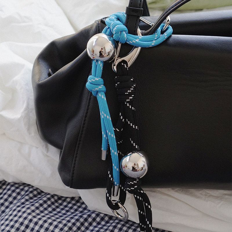 2WAY ROPE BALL BAG CHARM KEYRING 