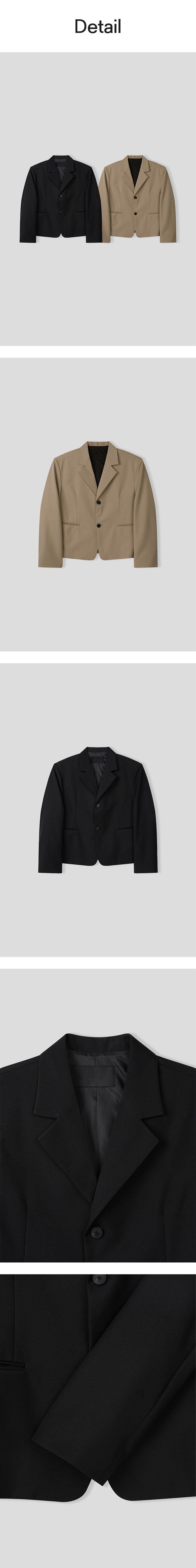 [S/F] Minimal crop blazer(2color)
