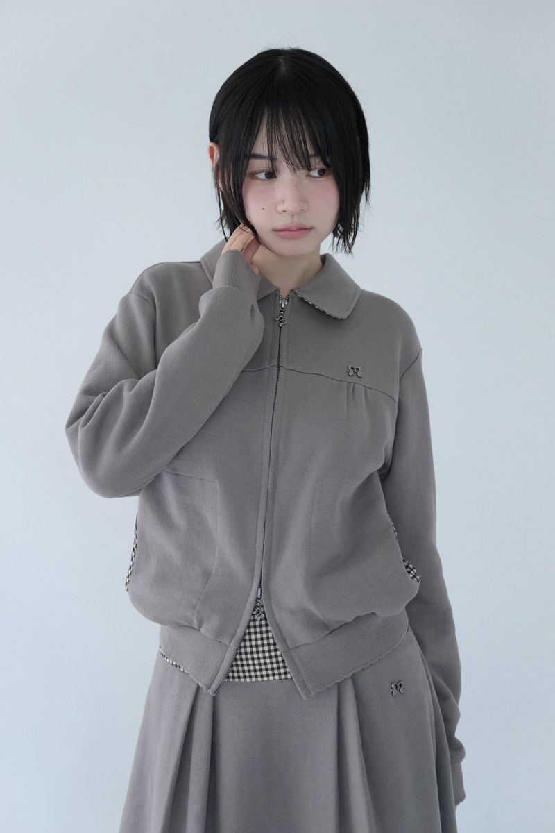 mireco（ミレコ）の「MINI CHECK SWEAT JK BEIGE（Jackets/Outerwear）」