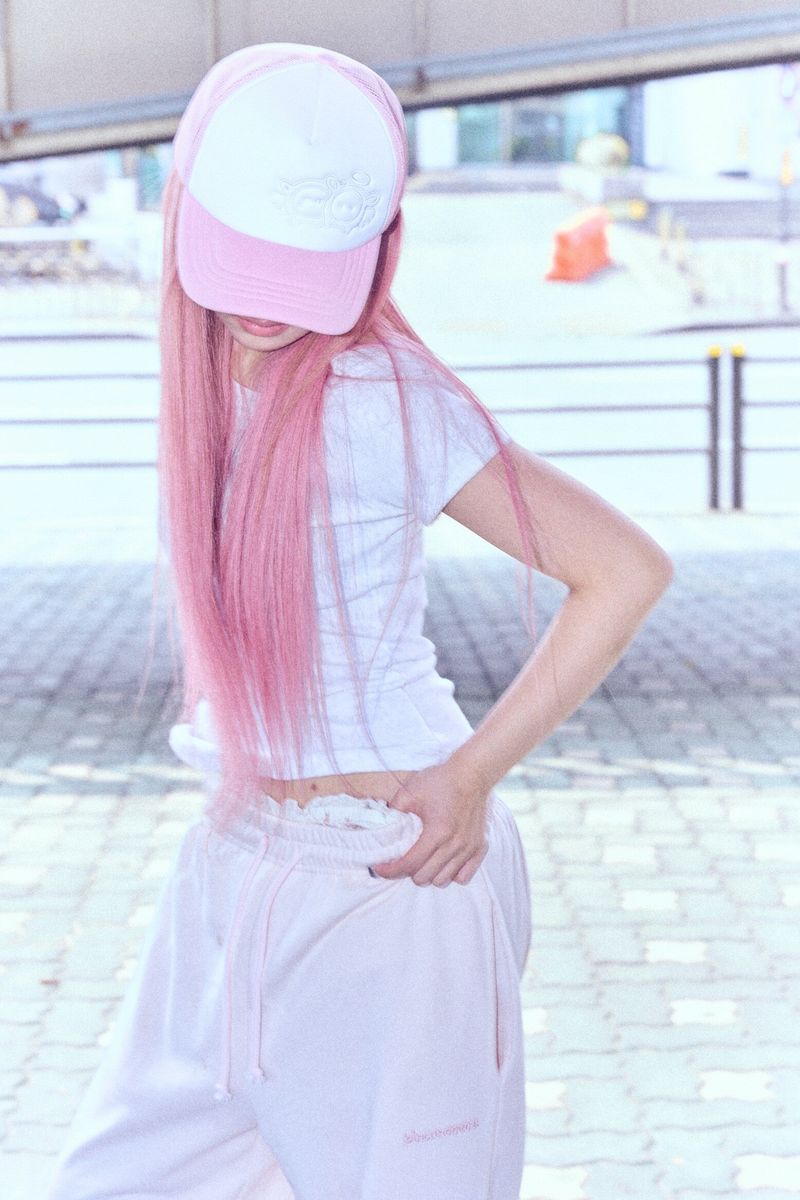 Ribbon bunny hood pants (soft pink)