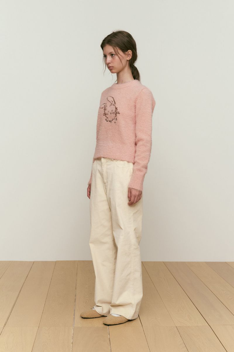 WITTY BUNNY JACQUARD KNIT [PINK]