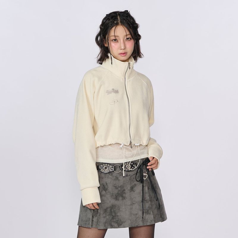 MARTIN VELVET WIDE JACKET_IVORY