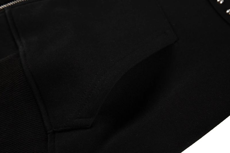 Stud Line Two-Way Hood Zip-Up