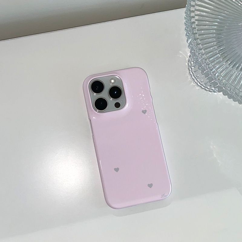 [MADE] STARRY HEART PHONE CASE PINK (glossy hard)