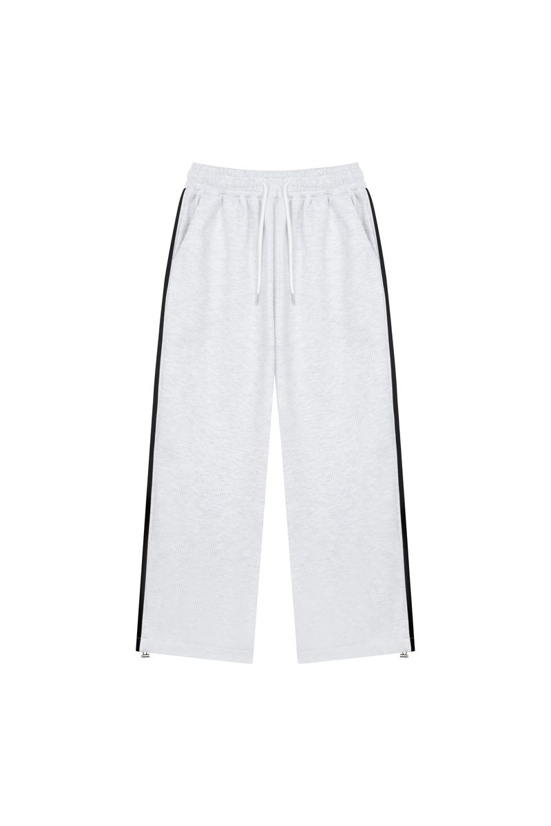 Waffle wide pants 4color