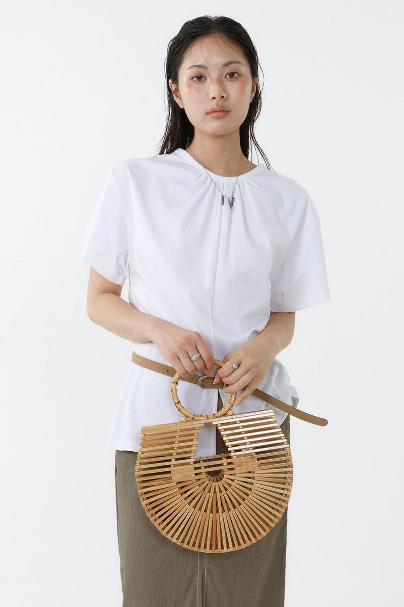 Loventina（ラヴェンティナ）の「SHIRRED ROUND TOP_WHITE（Tops）」