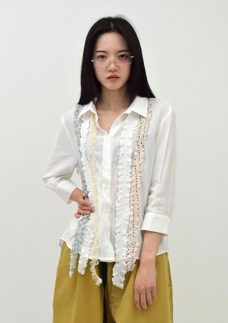Berry Frill Blouse