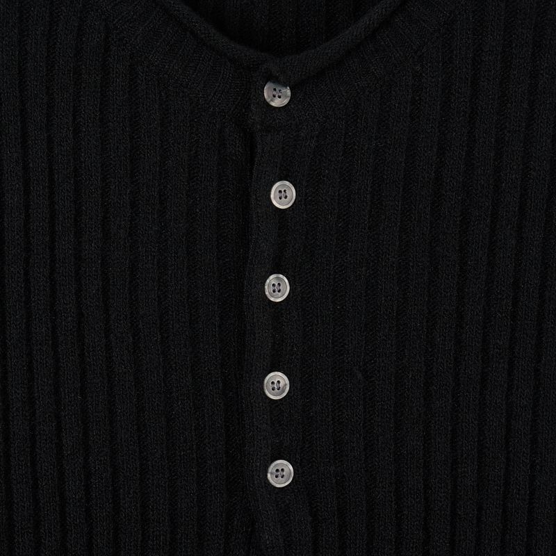 Stoic Henley-Neck Wool Knit (4 Colors)