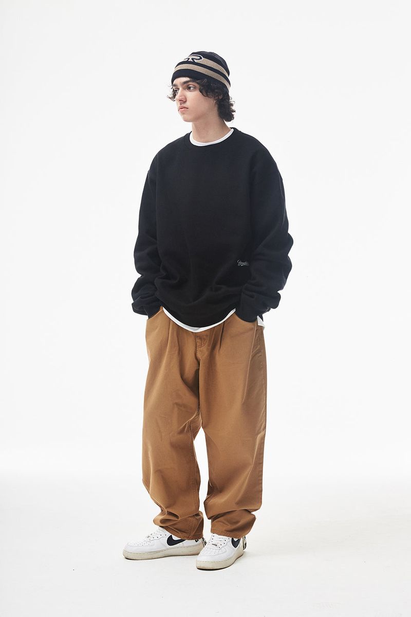 MBSRCOPT134 MID90 BAGGY COTTON PANTS CAMEL