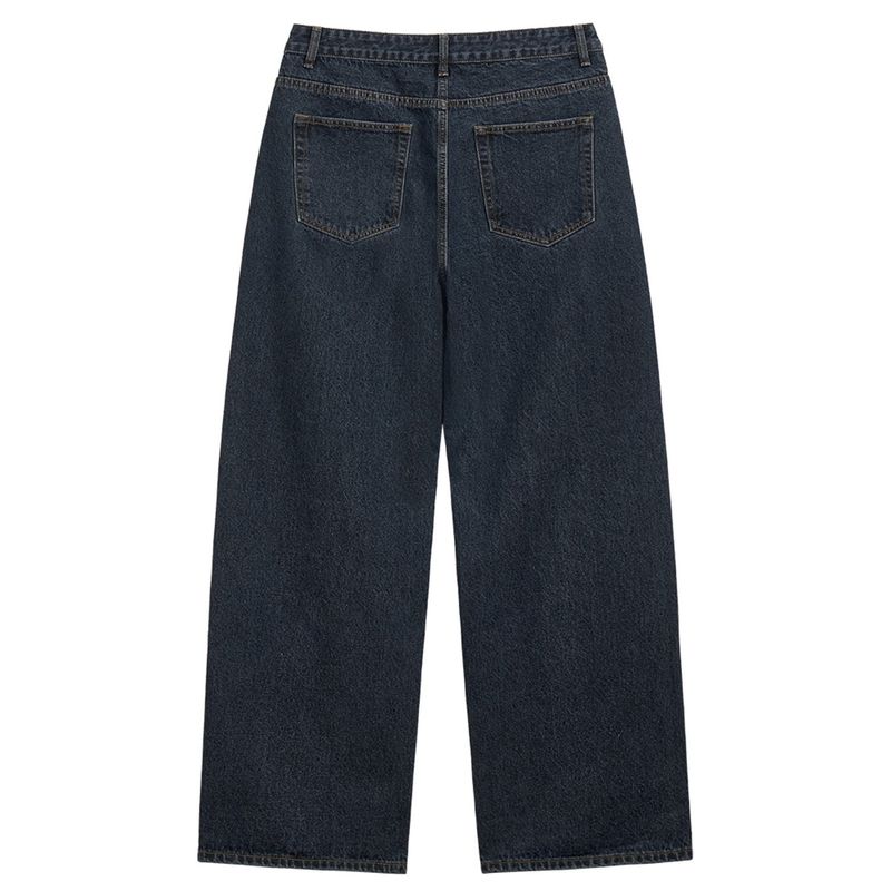 Basic denim pants (dark blue)