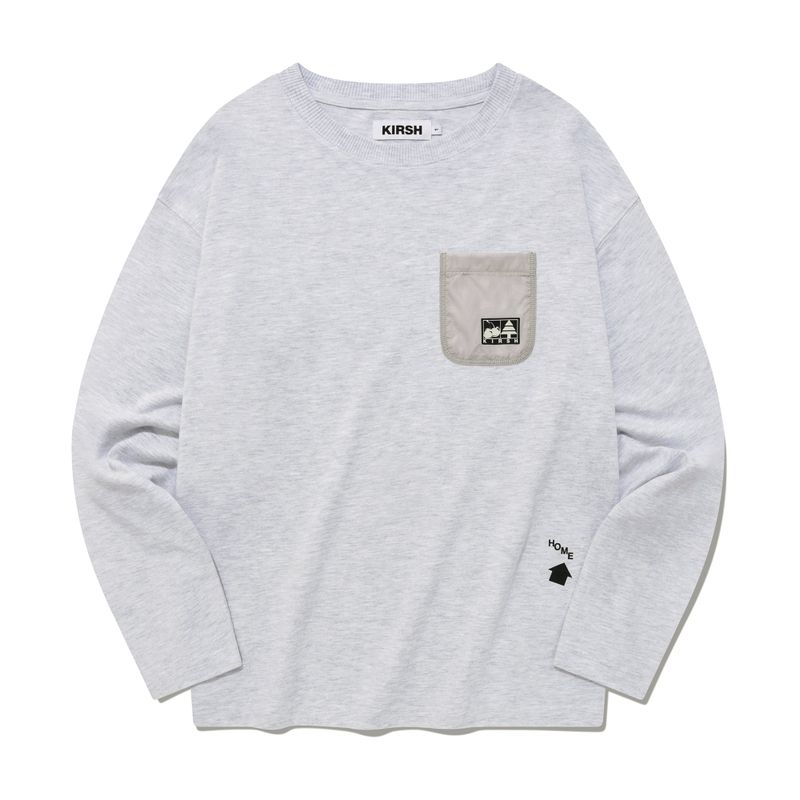 KIRSH（キルシー）の「NOMAD GRAPHIC LONG SLEEVE [MELANGE GRAY]（Tops）」