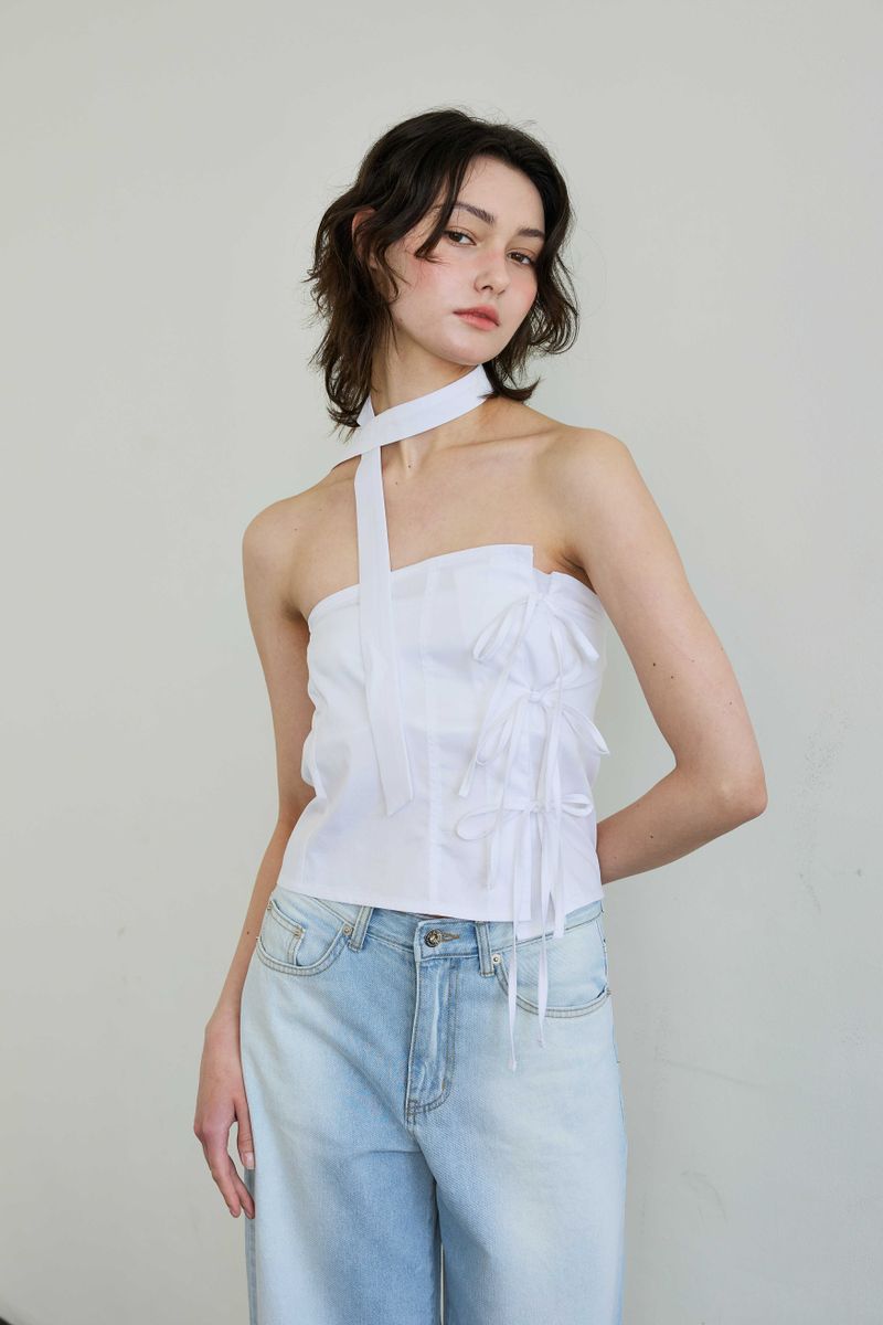 ELFIN SCARF TOP / WHITE