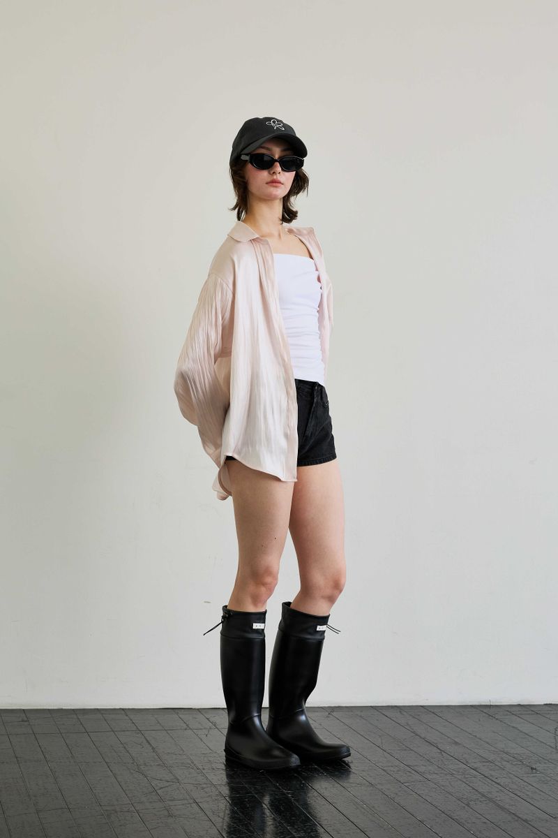 LUMINOUS OVERSIZED SHIRT / ROSE PINK
