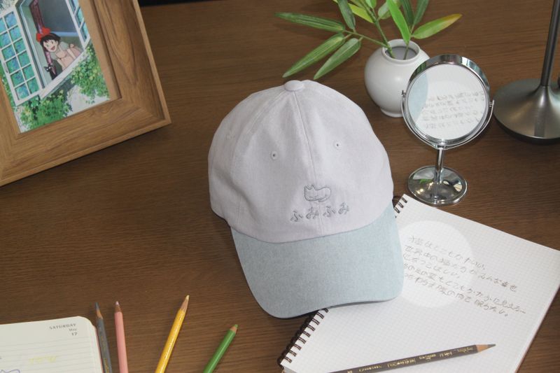 ふみふみTWO TONE BALL CAP(sky blue/light gray)