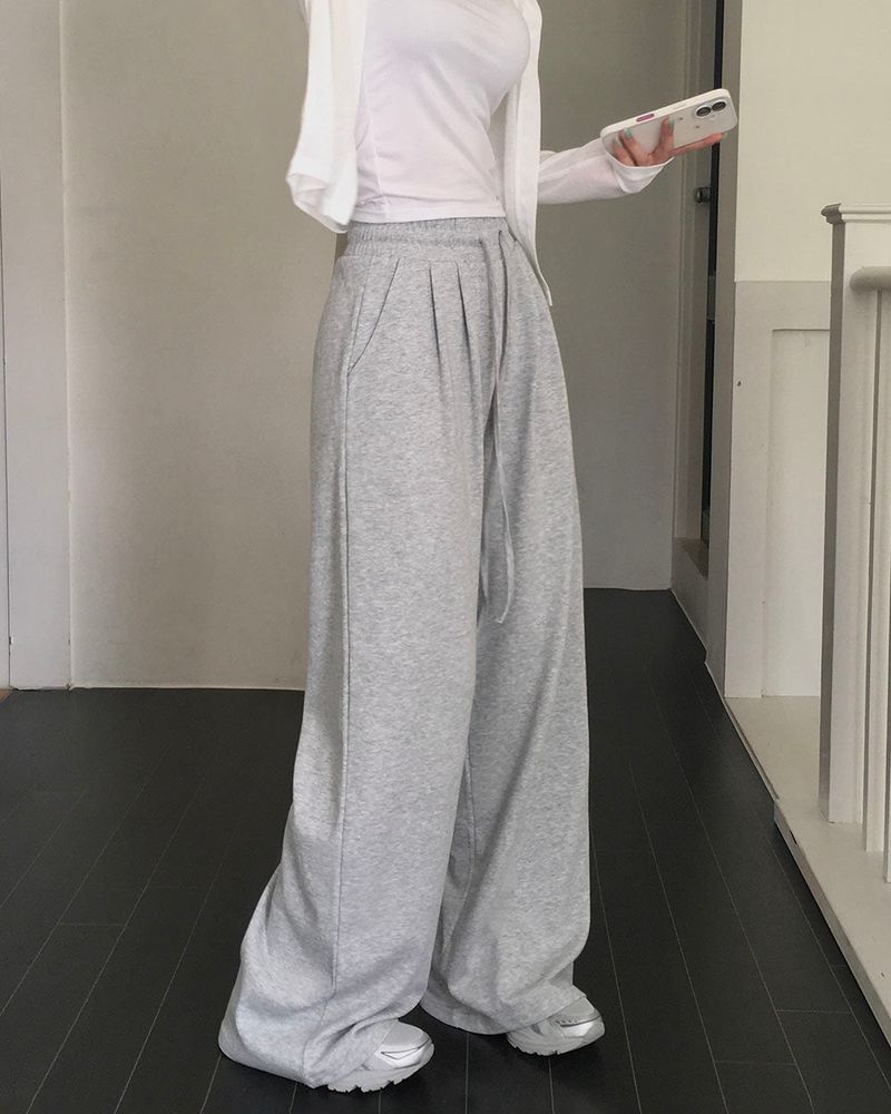 [MADE] Air long, pin-tack wide training pants