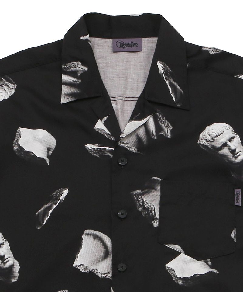 RELAXED BROKEN FIGURE HALF SHIRTS BLACK
