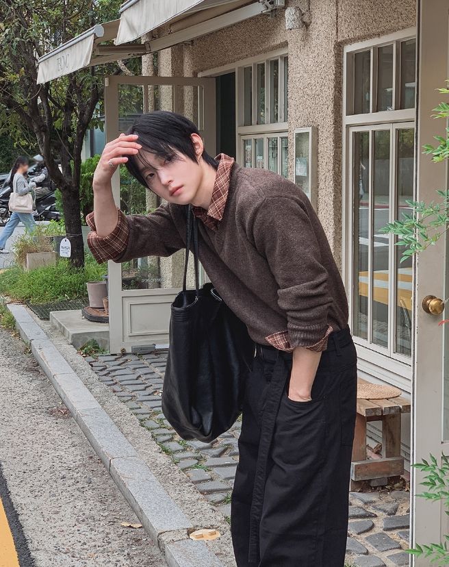 ニバン シャツ レイヤード クロップ Vネック ニット