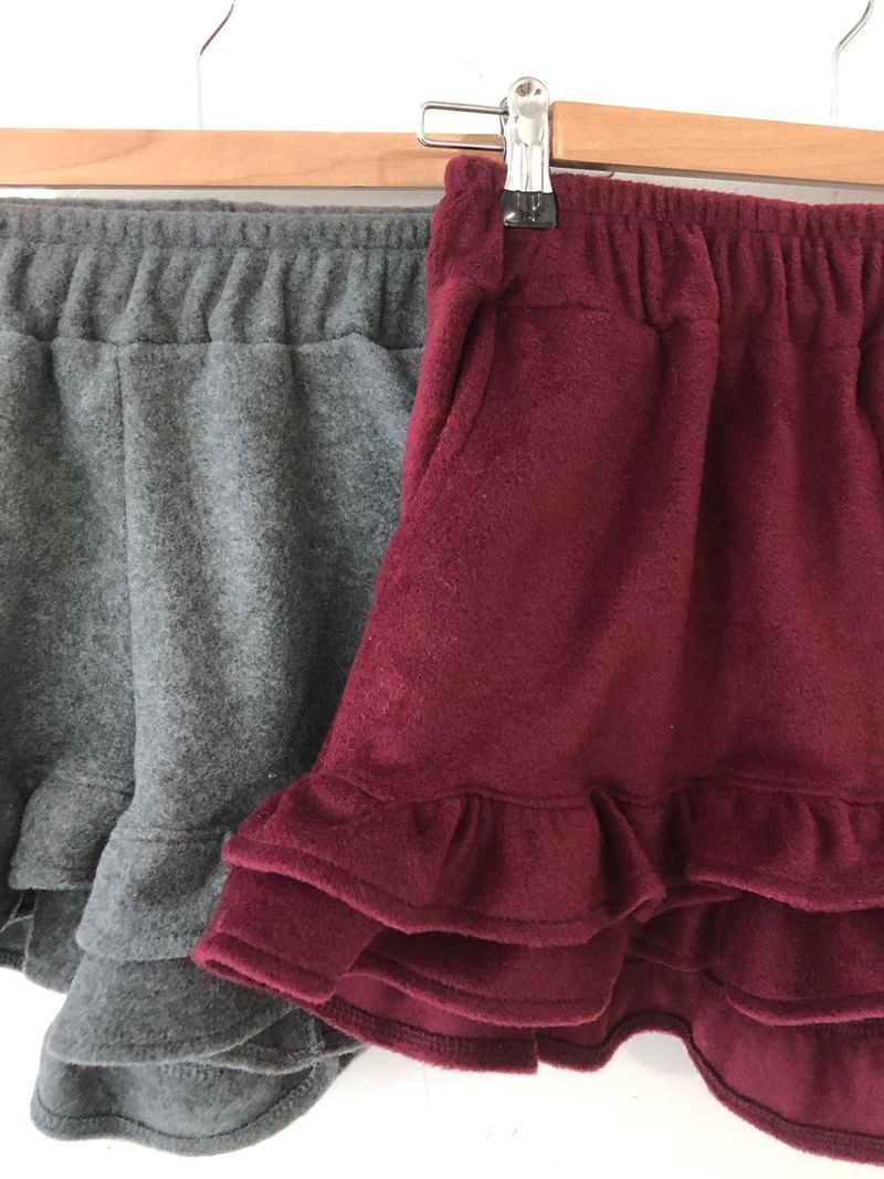 fleece frill shorts