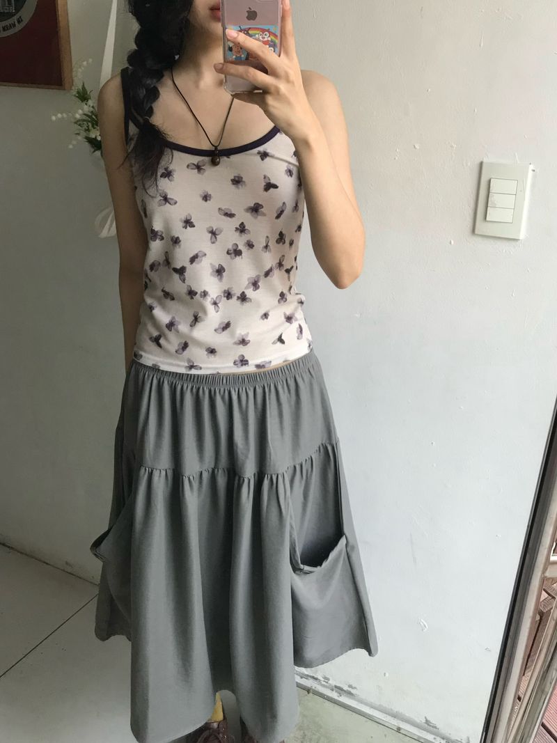 Vintage Flower Sleeveless Top