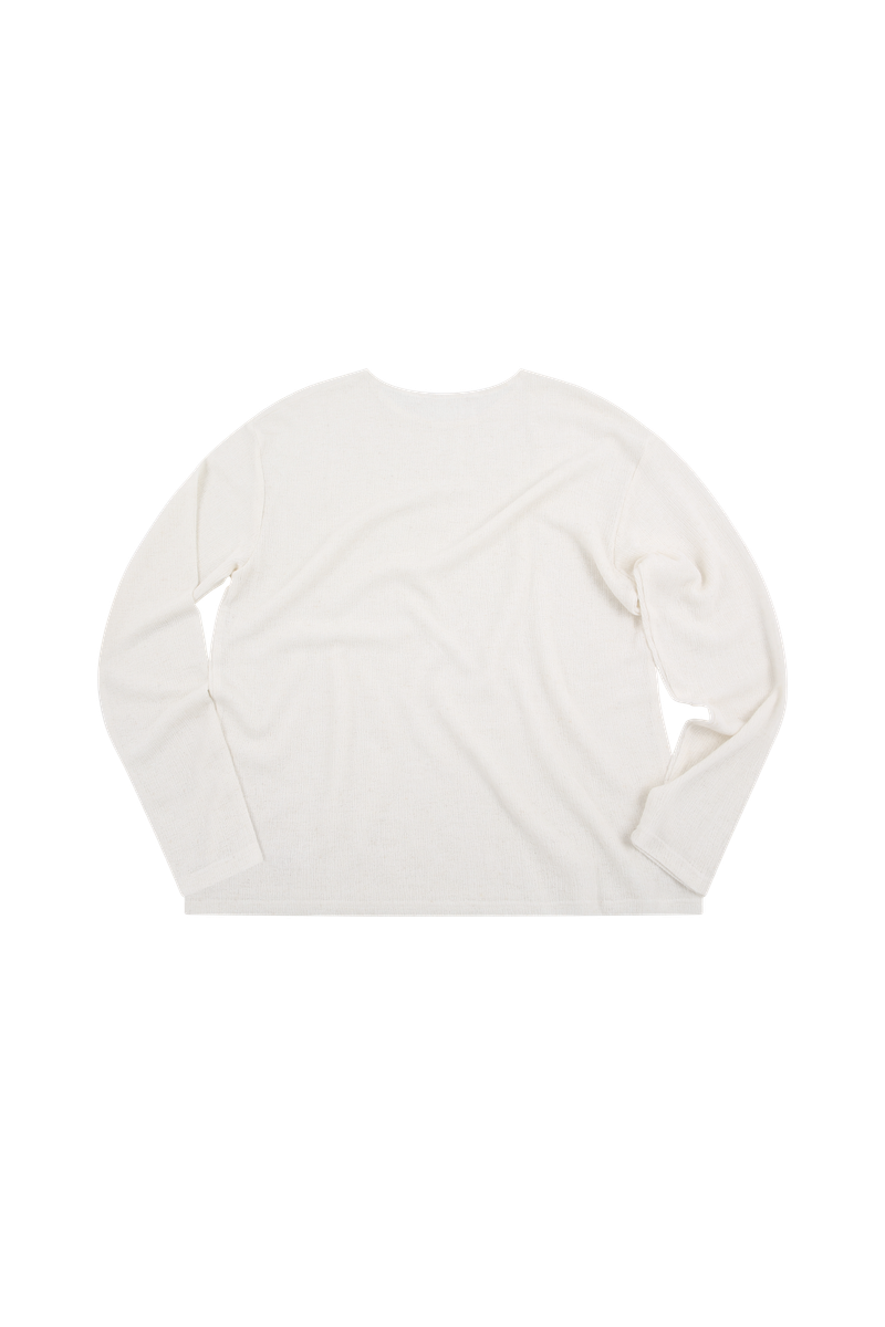 Ivory see through round summer knit