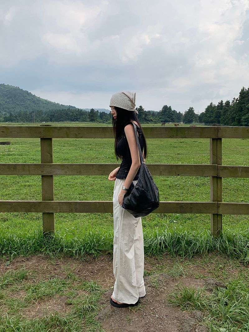 [MADE] Rollton nylon lace track bendable pants