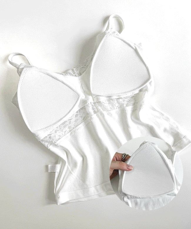 Soft lace slim top