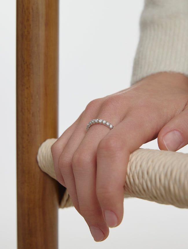 26SS★ Essence Silver (W) Prime Moissanite Ring 2.5MM