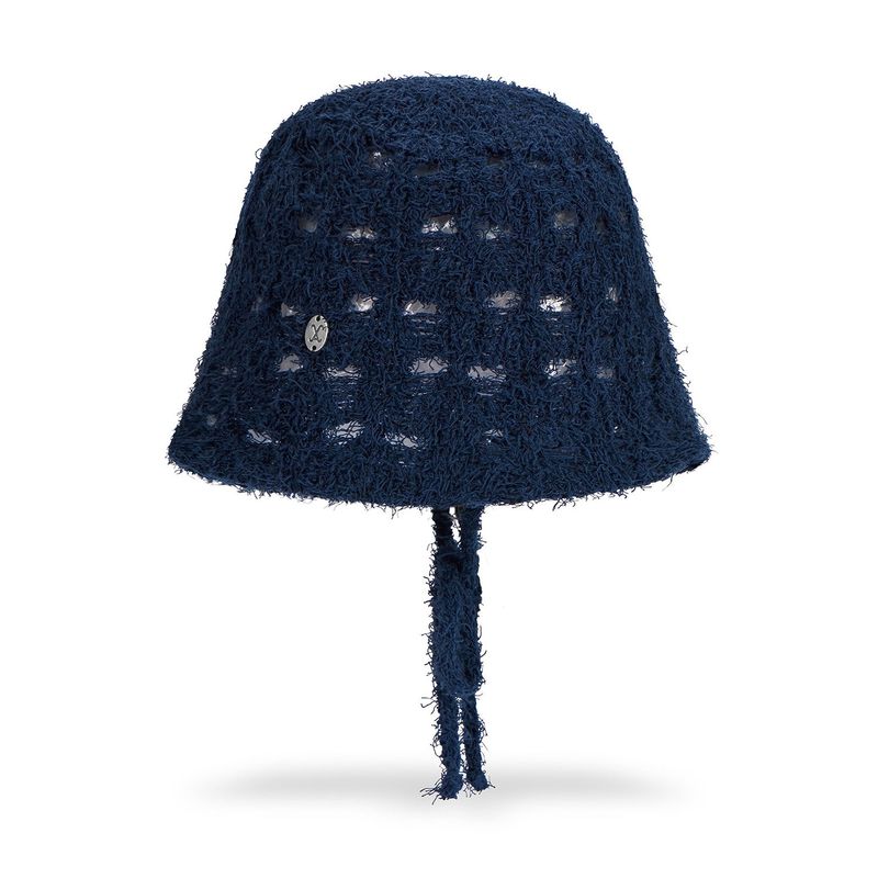 VA カーブオーバル メタル ニット パンチング バケットハット / Navy