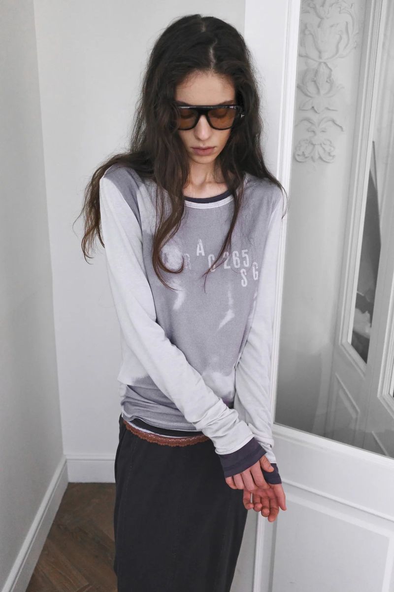 26SS★ ローカットブラーディグラフィック長袖Tシャツ