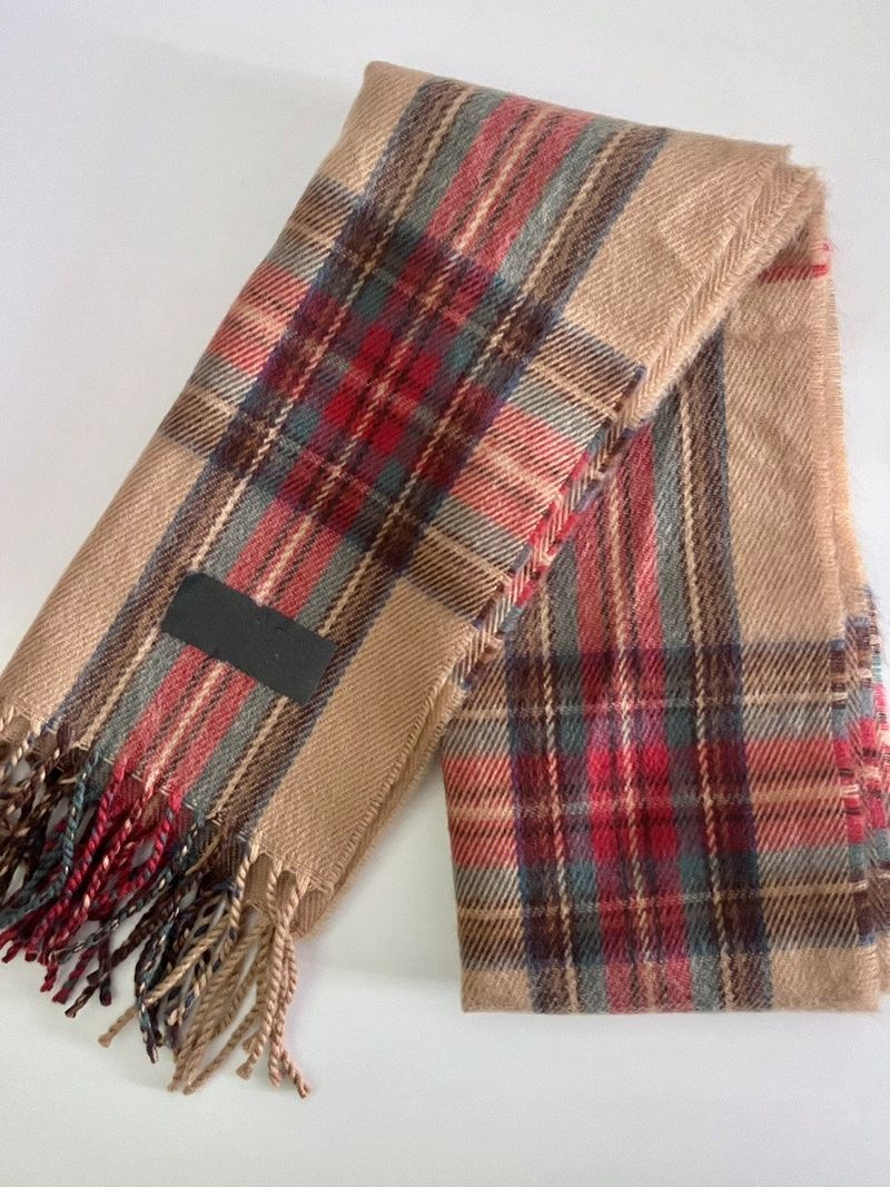 Flat Tartan check muffler 