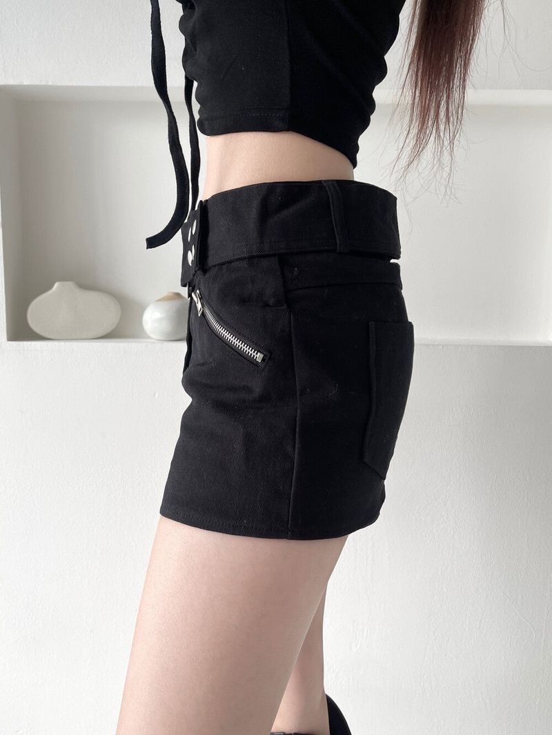 653. Funky belt low sk (3color)
